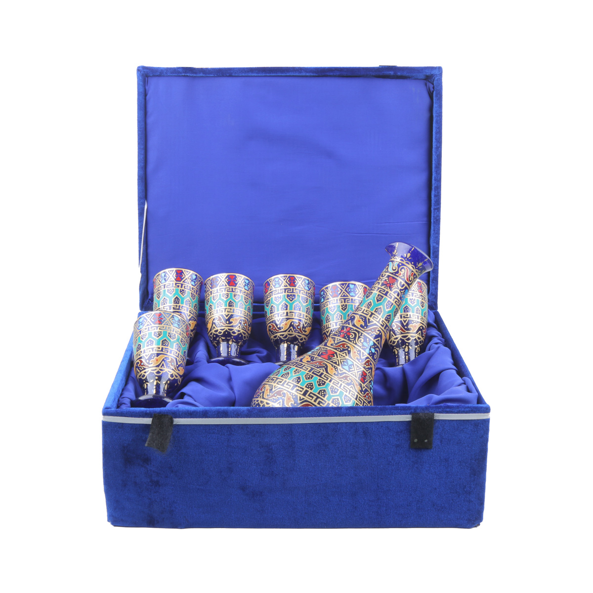 Navy Blue Glass Set with Jug Tableware