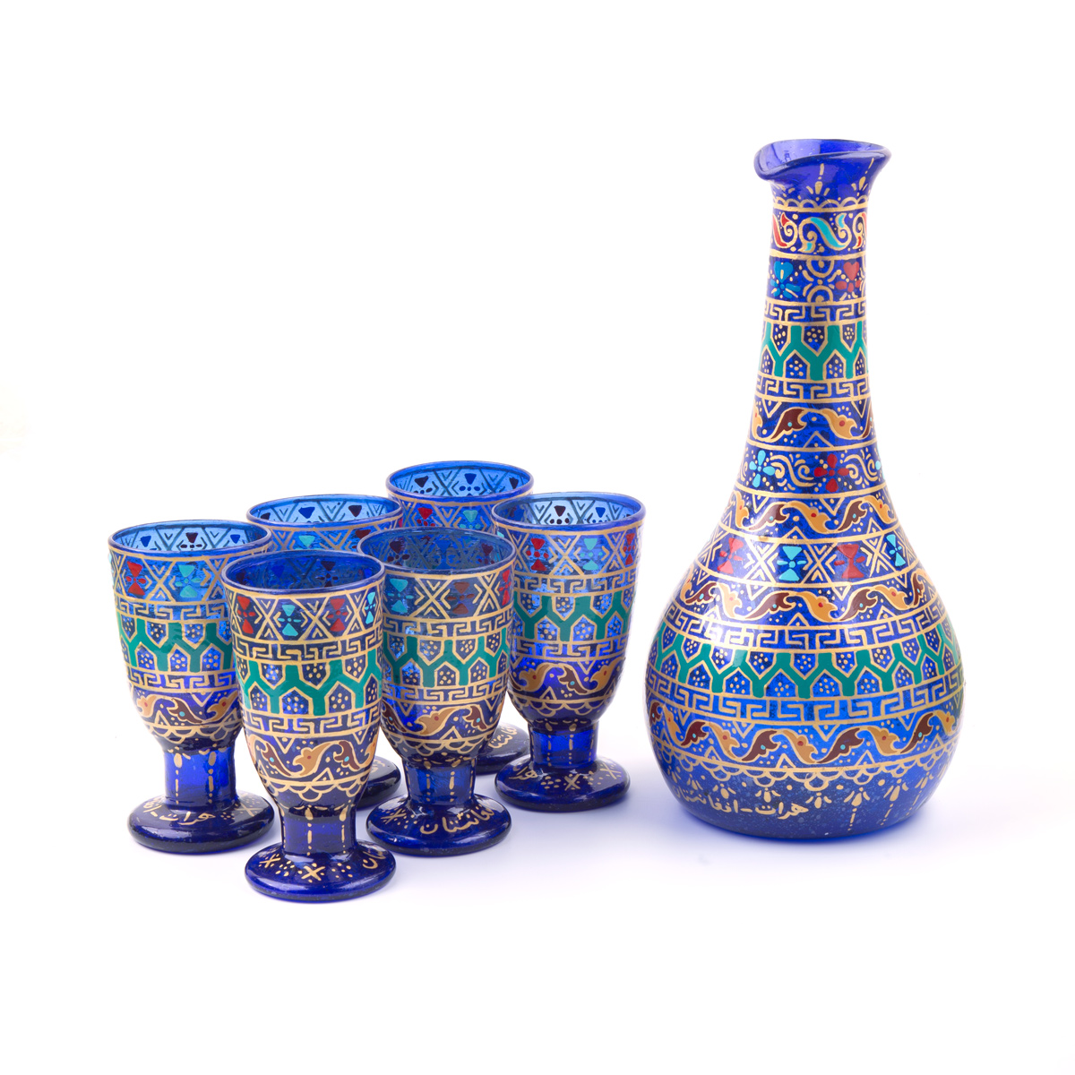 Navy Blue Glass Set with Jug Tableware
