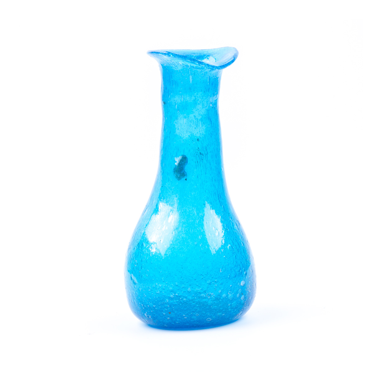 Blue Glass Flower Pot | Handmade Flower Rustic Vase