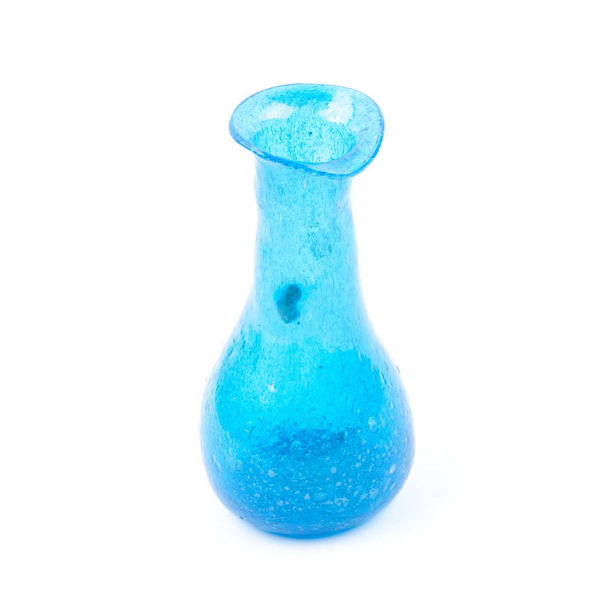 Blue Glass Flower Pot | Handmade Flower Rustic Vase