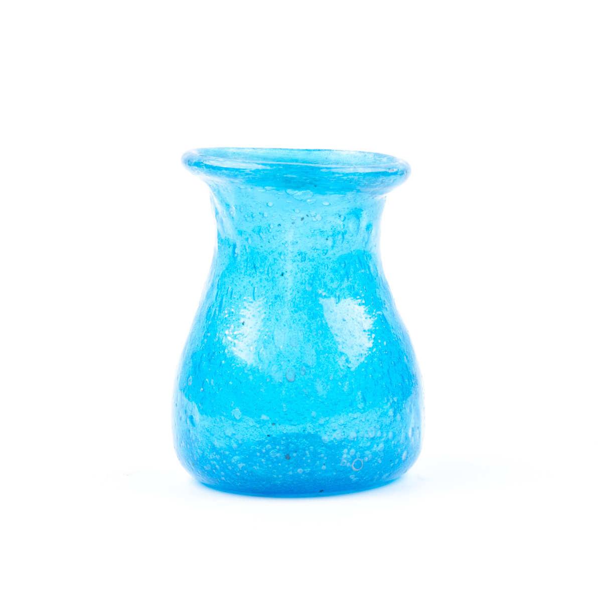 Blue Handmade Flower Pot | Small Glass Bouquet Flower Vase