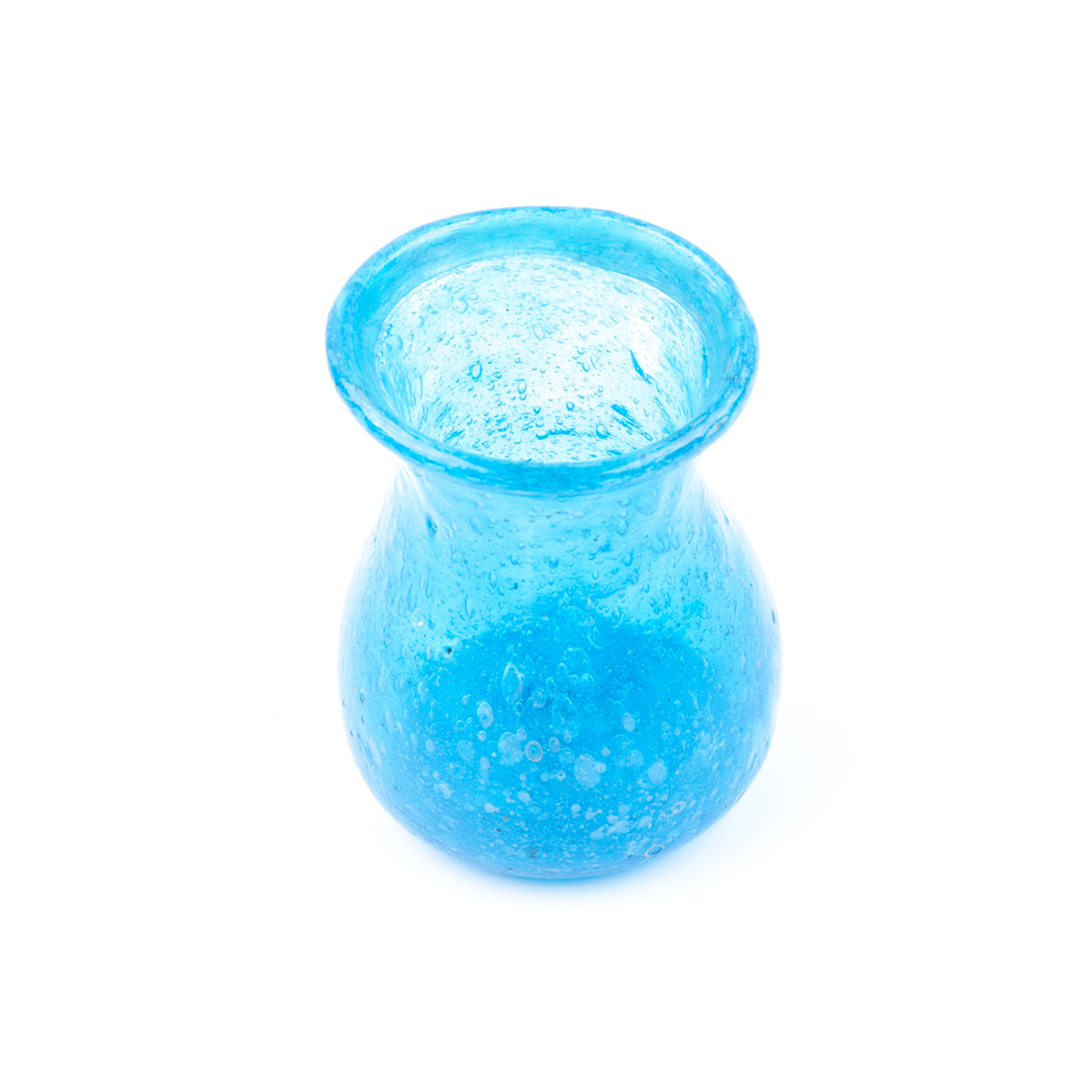 Blue Handmade Flower Pot | Small Glass Bouquet Flower Vase
