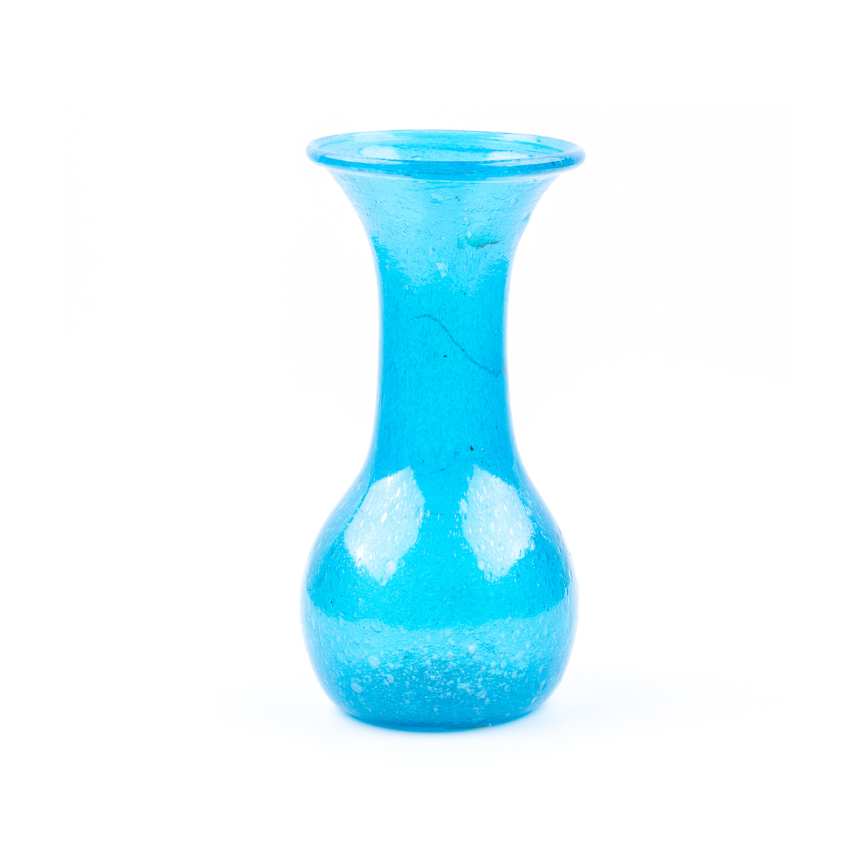 Glass Rustic Handmade Flower Pot | Blue Flower Vase