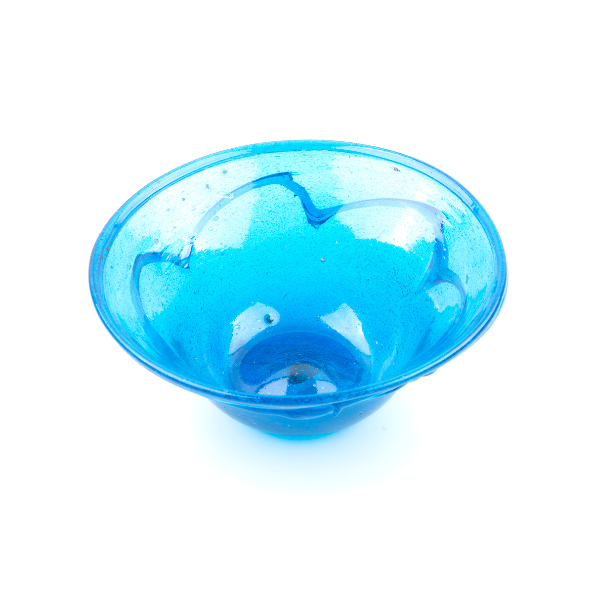 Sky Blue Footed Serving Bowl | Handmade Glass Bowl