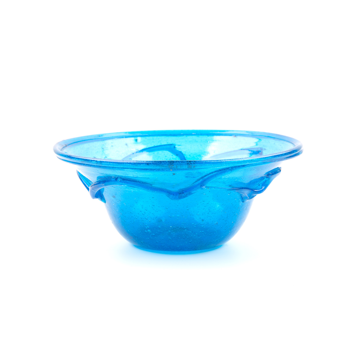 Sky Blue Footed Serving Bowl | Handmade Glass Bowl