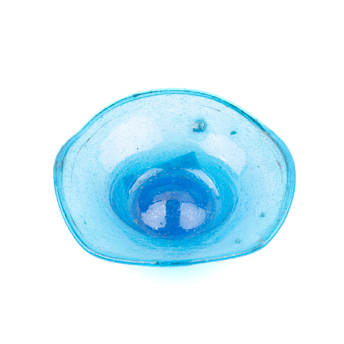 Glass Round Flower Vase | Handmade Bowl Vase