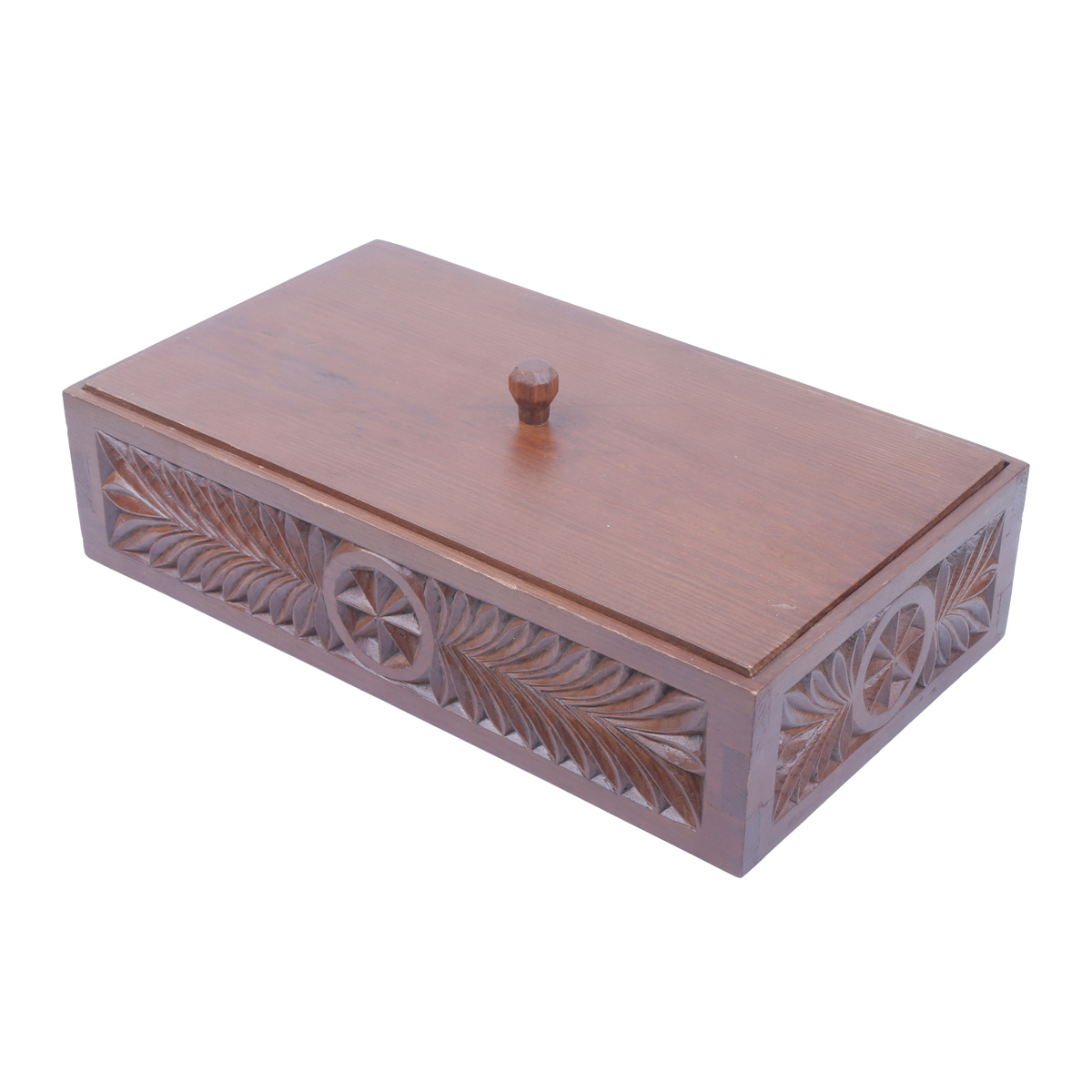Chinar Wooden Tissue Box | Rectangle Engraved Box