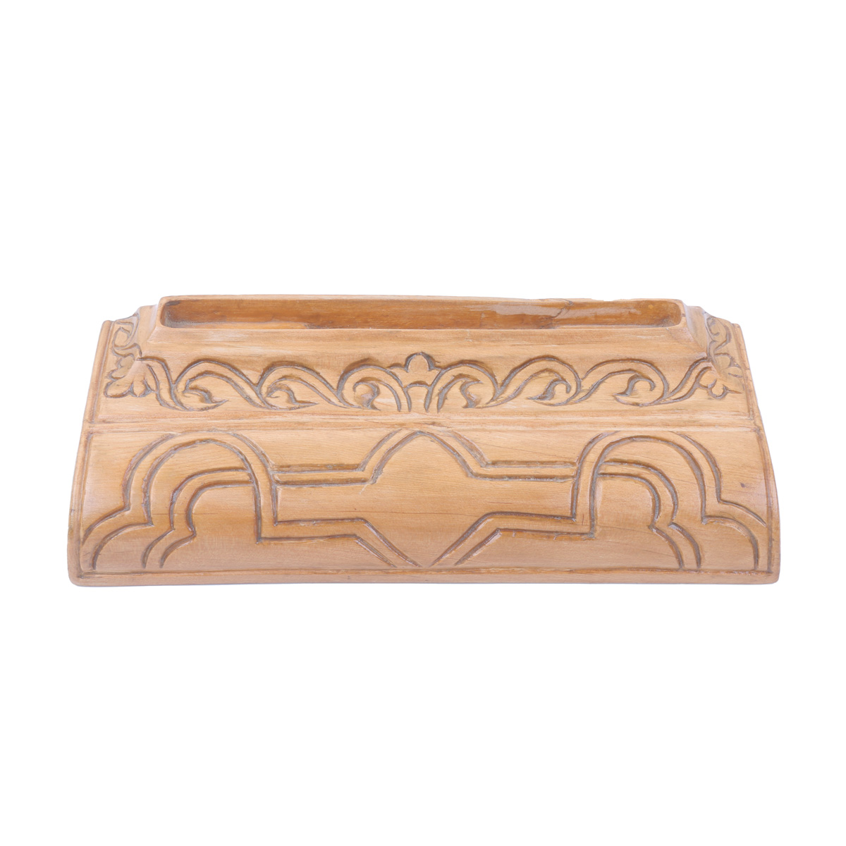 Cedar Wooden Photo Stand | Rectangle Engraved Pen Stand