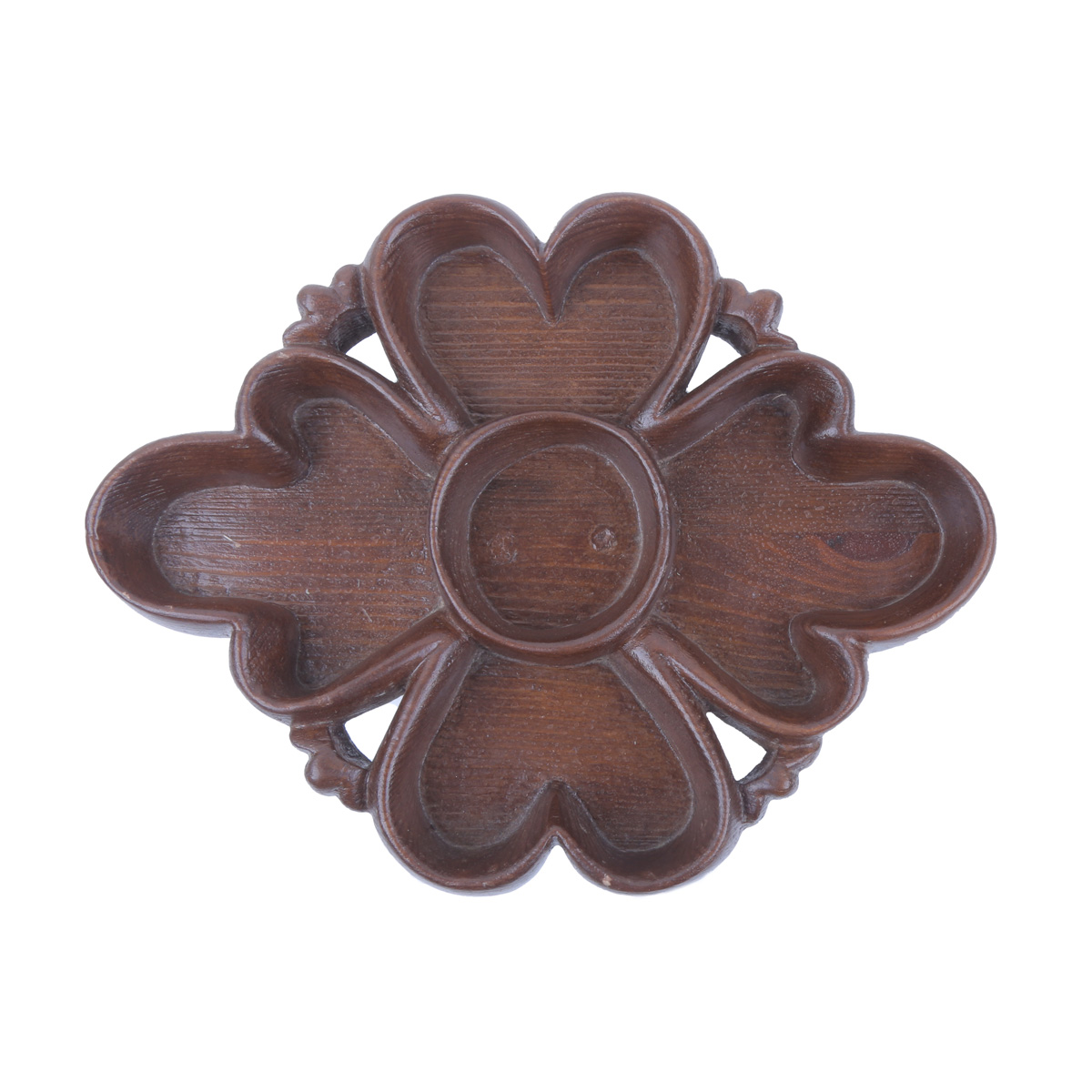 Plane tree Wooden Dry Fruit Dish | Floral Footted Dry Fuirt Plate