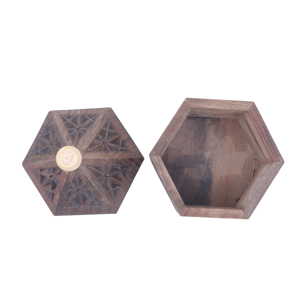 Walnut Wooden Chocolate Box | Hexagonal Candy Box