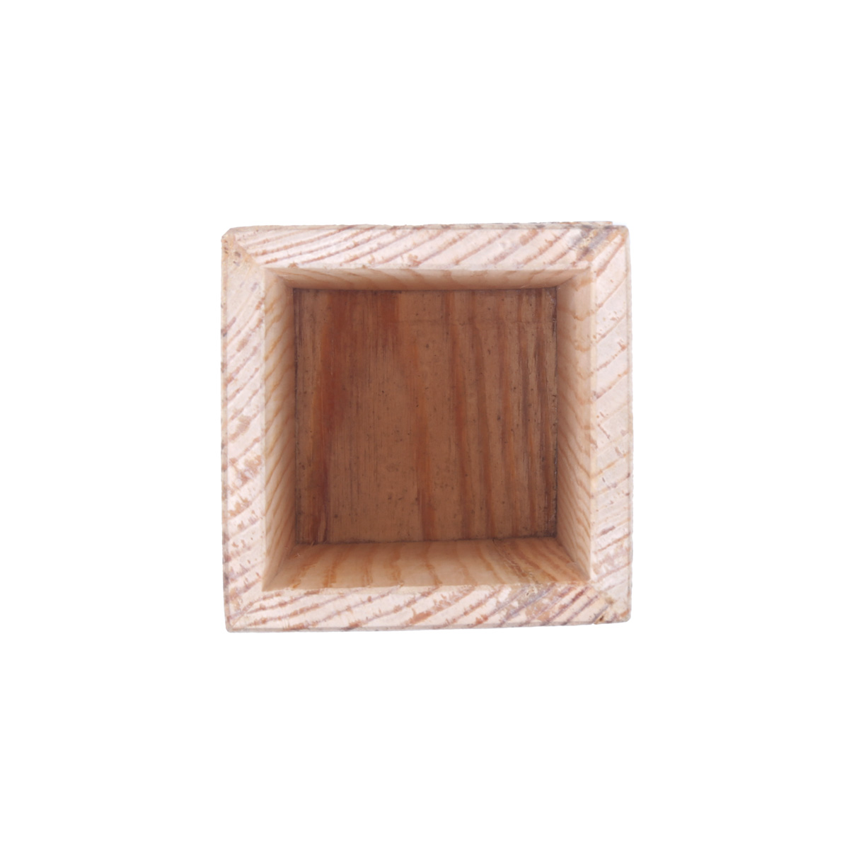 Cedar Wooden Pen Holder | Rectangle Carved Flower Vase