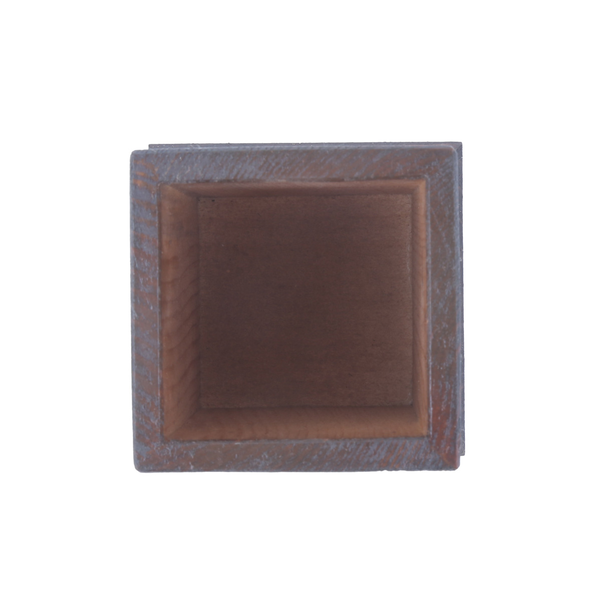 Cedar Wooden Pen Holder | Rectangle Carved Flower Vase