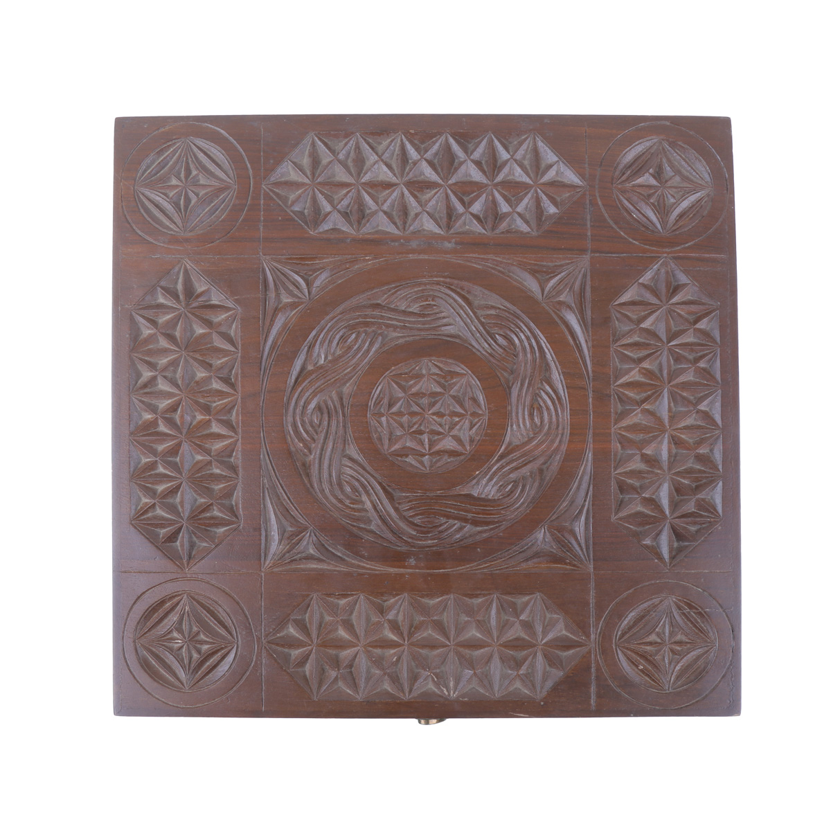 Walnut Wooden Jewelry Box | Square Fancy Gift Box