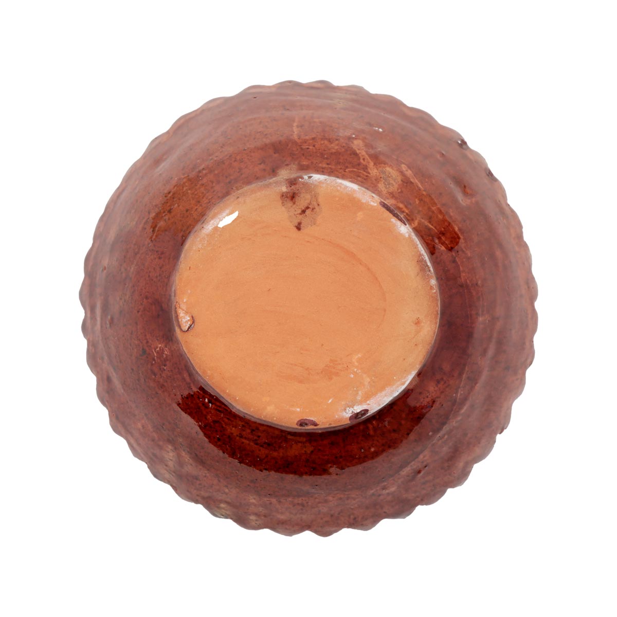 Brownish Maroon Footed Ceramic Bowl | Curled Elegance Handcrafted Ceramic Bowl 