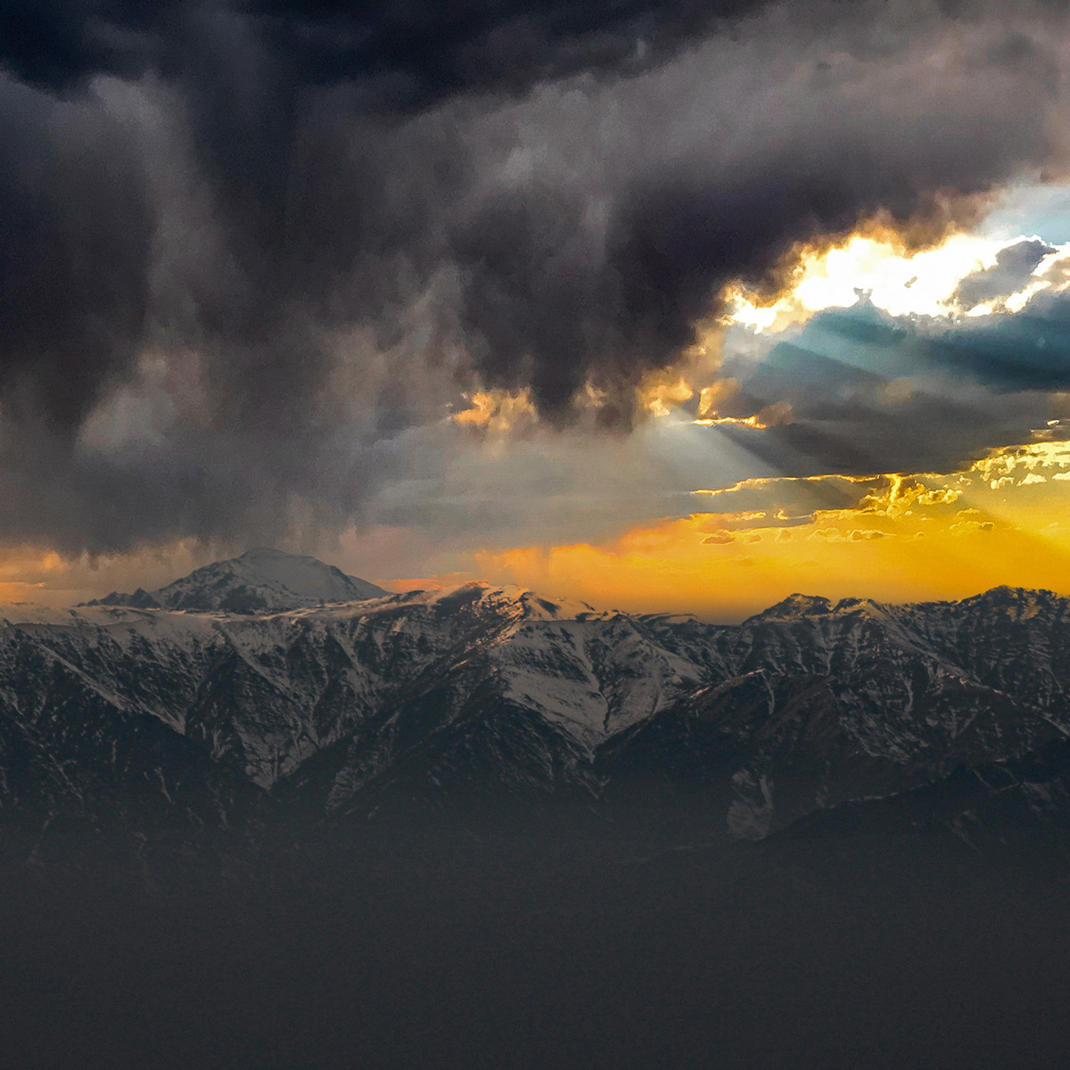Mountainous Cloudy Sky View of Kabul | Cloudy Sky Landscape Photo