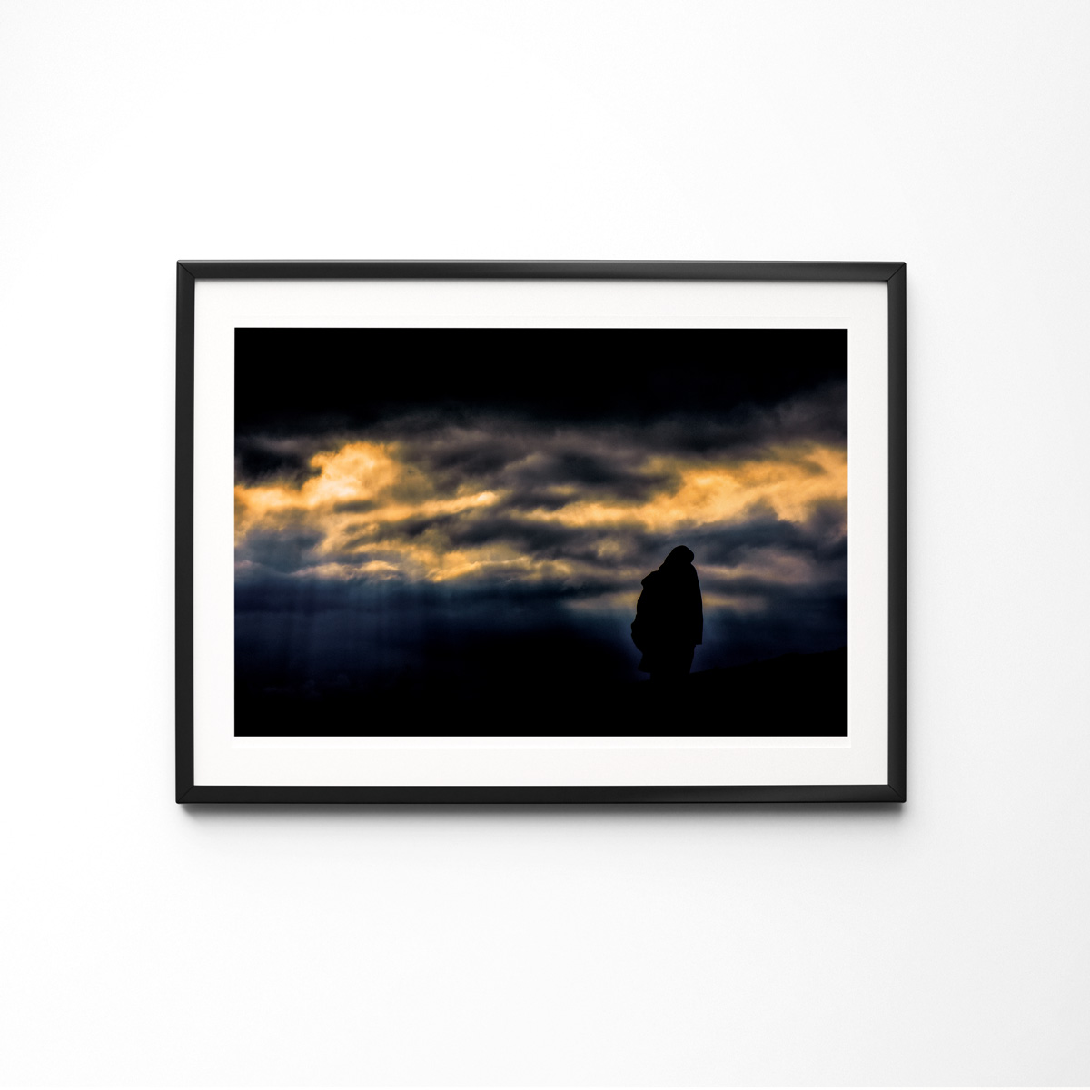 Man Standing in the Dark Solo Photo | Wall-Hanging Minimal Photo
