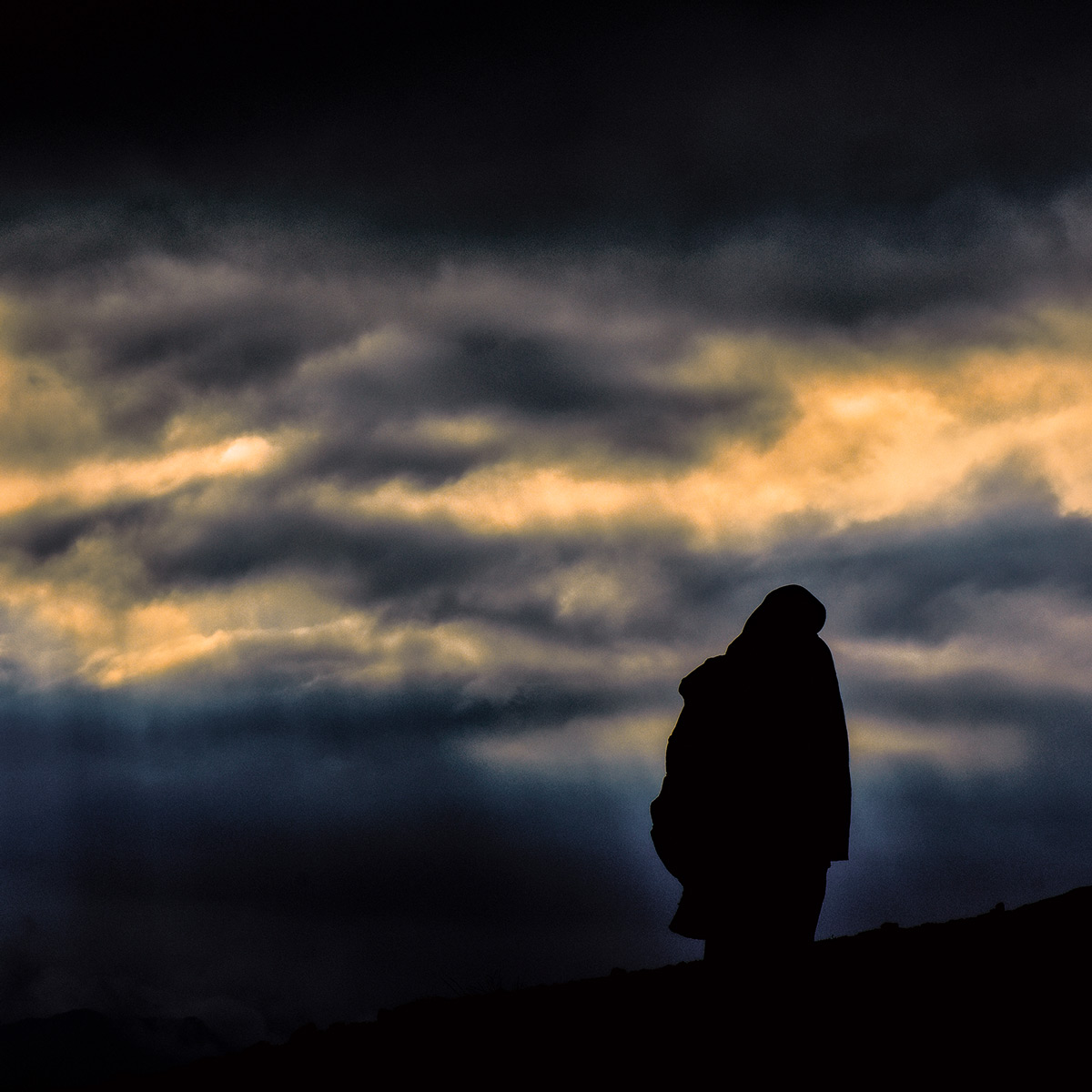 Man Standing in the Dark Solo Photo | Wall-Hanging Minimal Photo