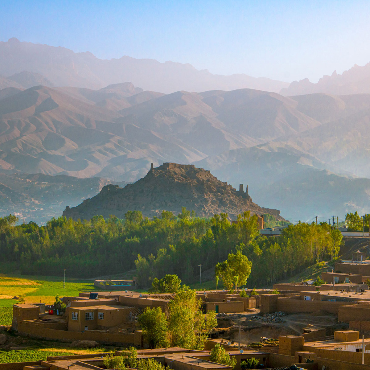 Vibrant Bamyan Village in Spring Landscape Photo | Springtime Landscape Photo