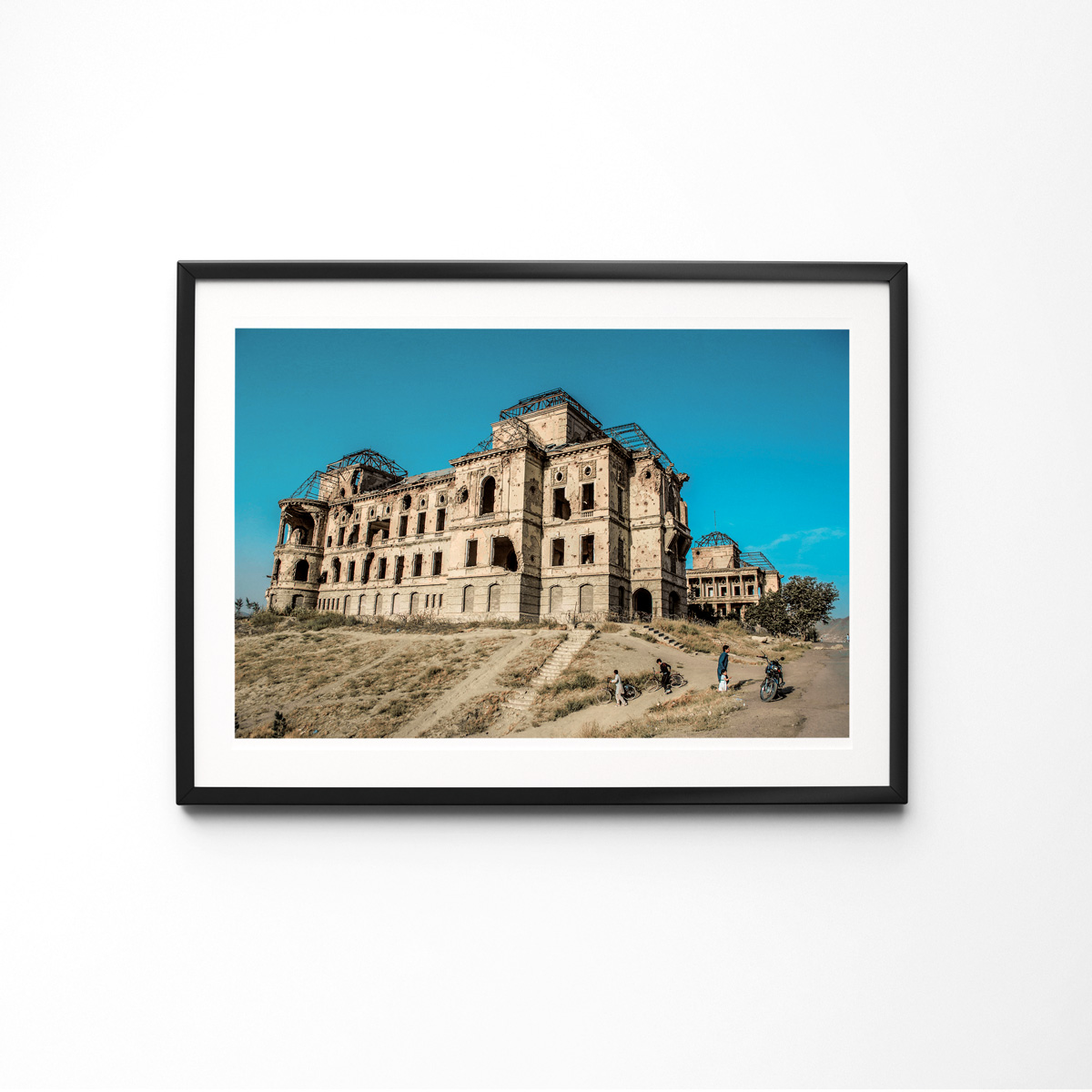 Children Playing Near Darul-aman Castle Photo | Wall-Hanging Landscape Photo