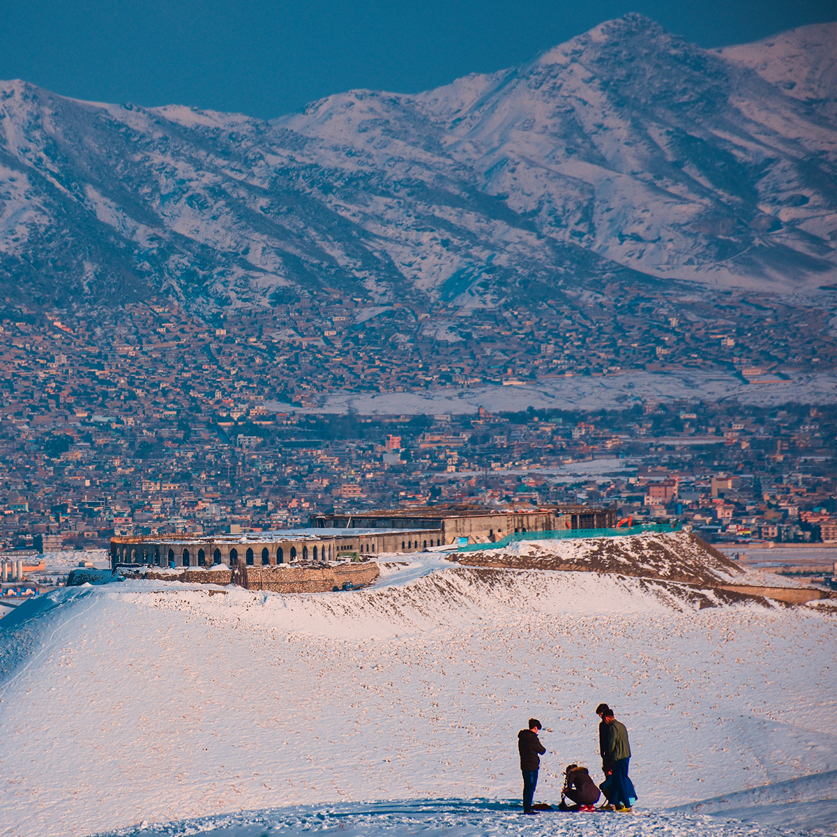 Winter Snowy View of Kabul Afghanistan | Landscape Photo