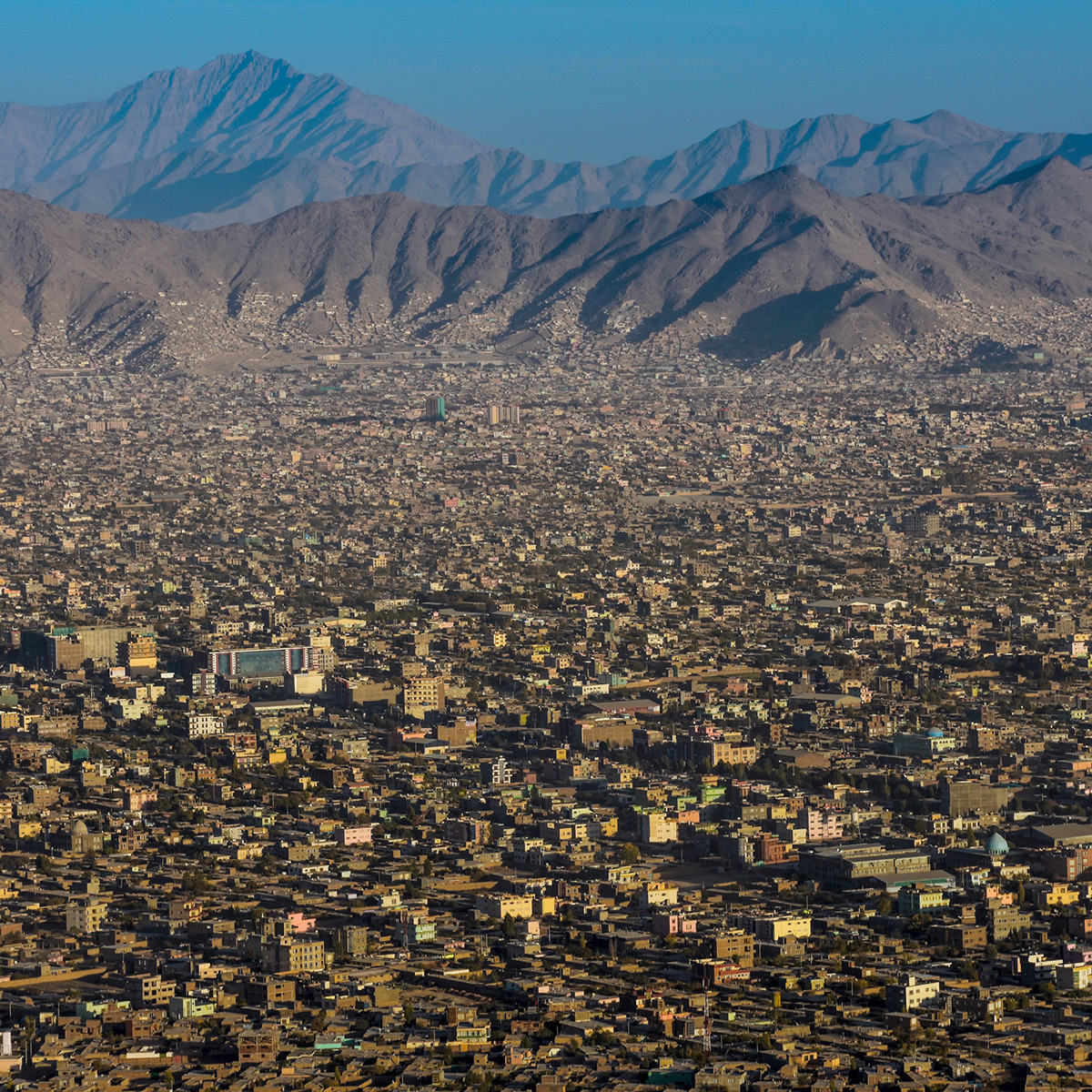 Kabul City from Above: Aerial View | Landscape Photo