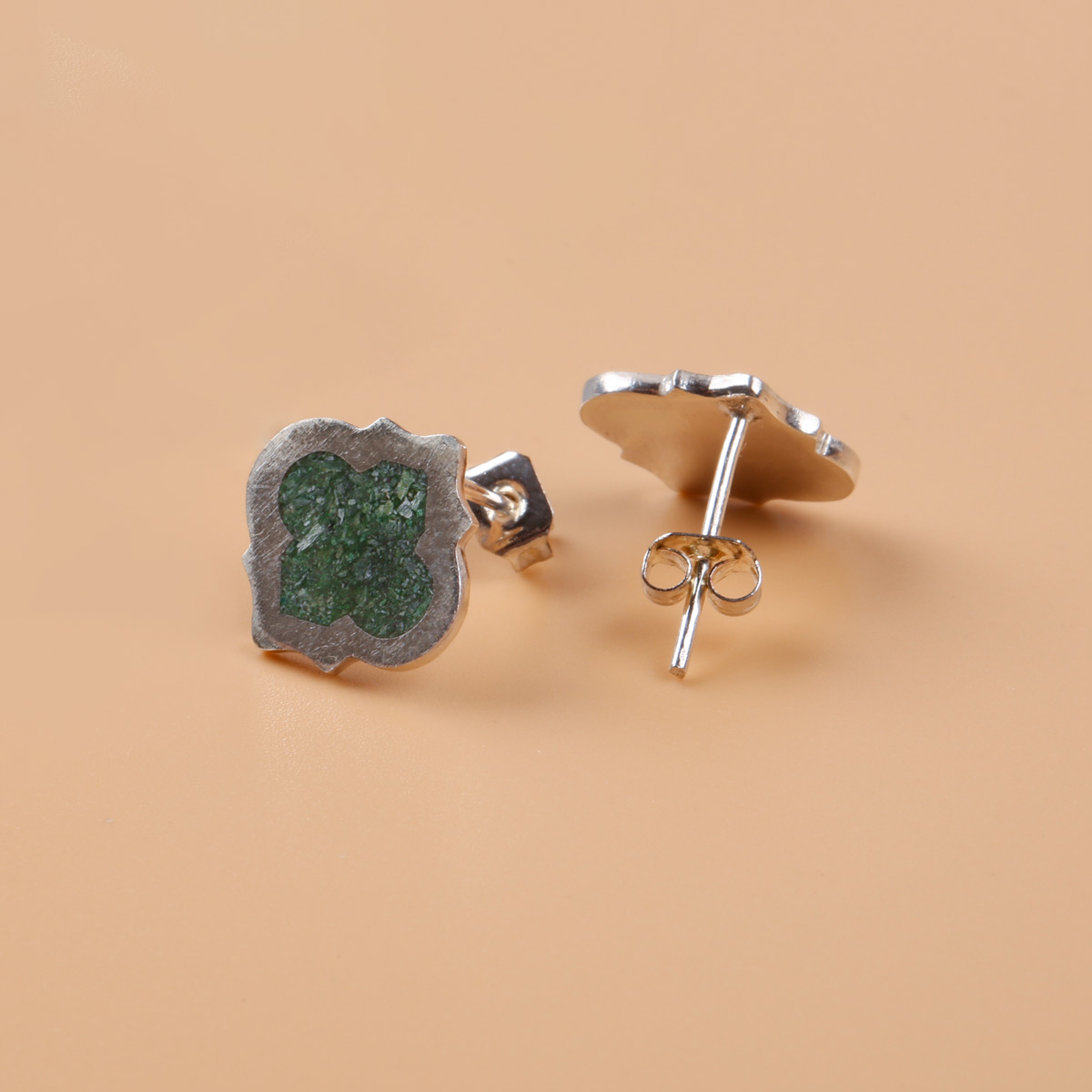 Green Bamyan Turquoise Handmade Earrings
