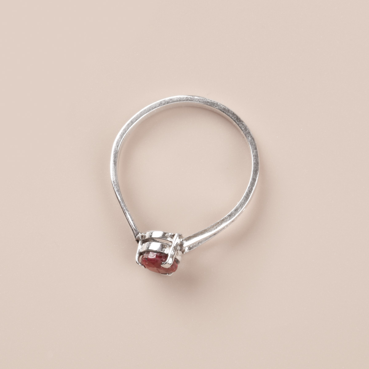 Pink Ruby Ring| Women's Handmade Silver Ring