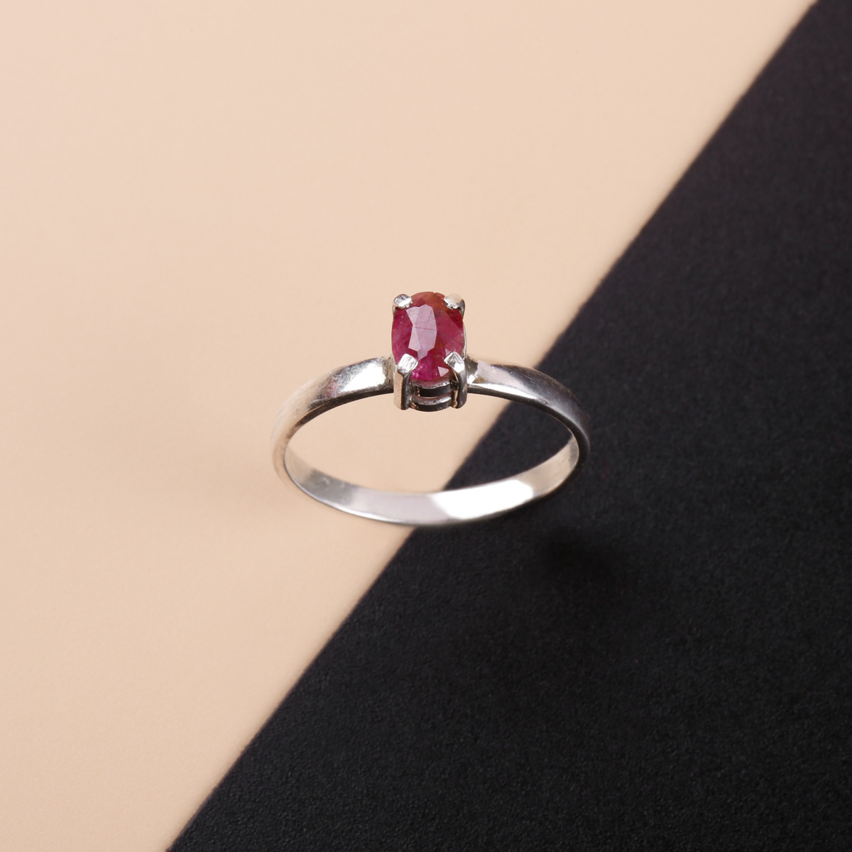Afghan Women Ruby Ring| Silver Handmade Ring