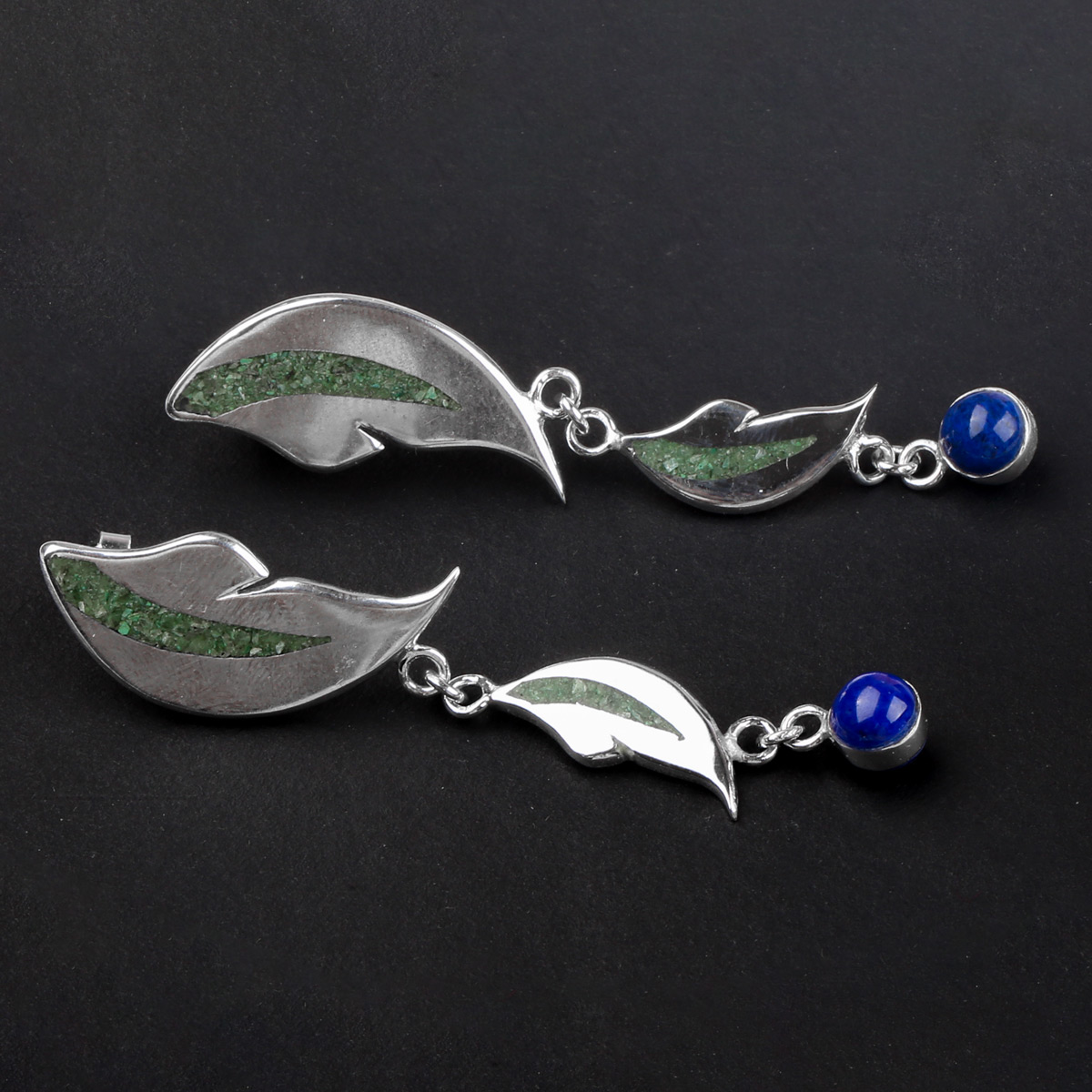 Leaf Design Jewelry Set of Necklace & Earrings