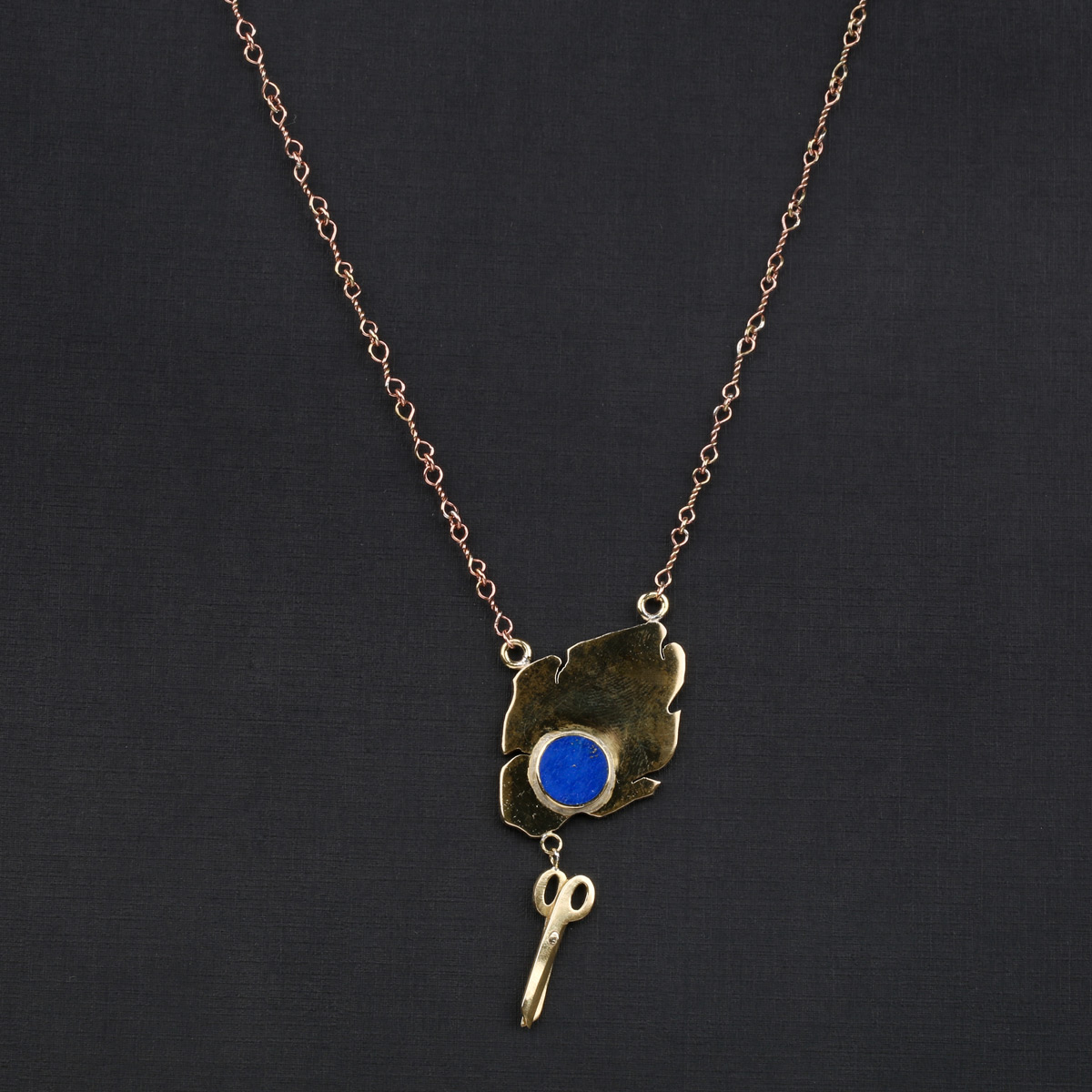 Letter & Pen Design Brass| Women's Necklace