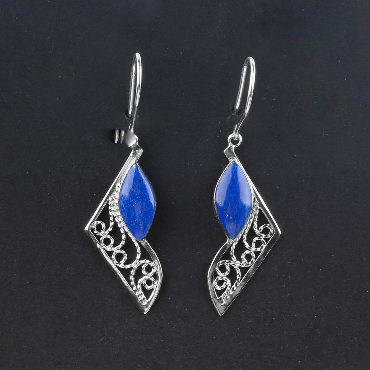 Afghan Women Malila Design Earrings| Lapis Earrings
