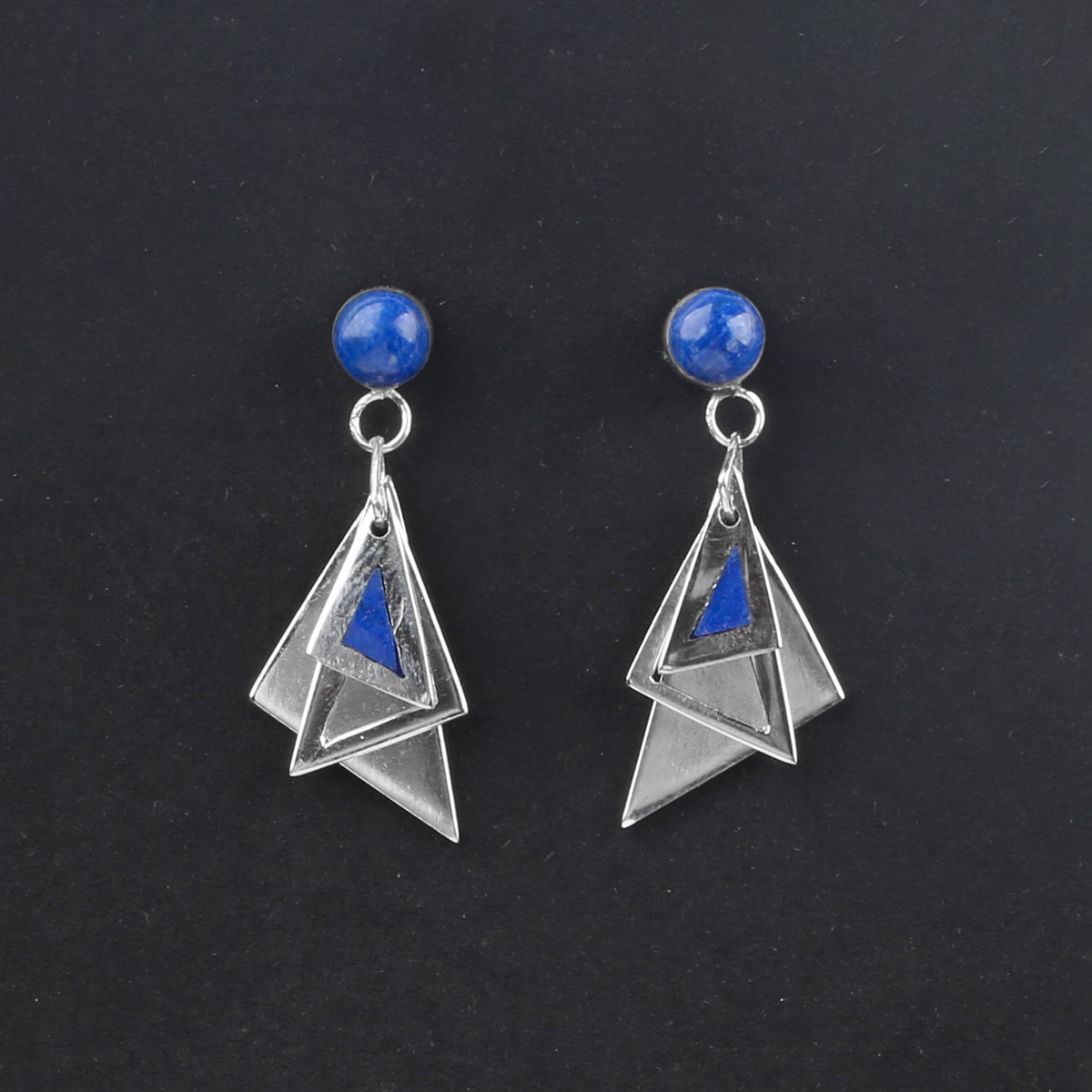 Beautiful Lapis Earrings| Afghan Women's Party Wear