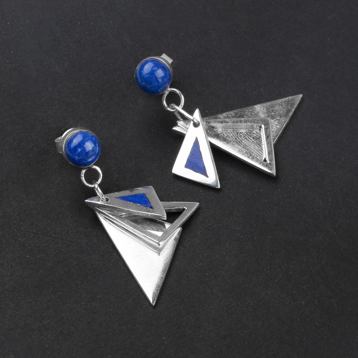 Beautiful Lapis Earrings| Afghan Women's Party Wear