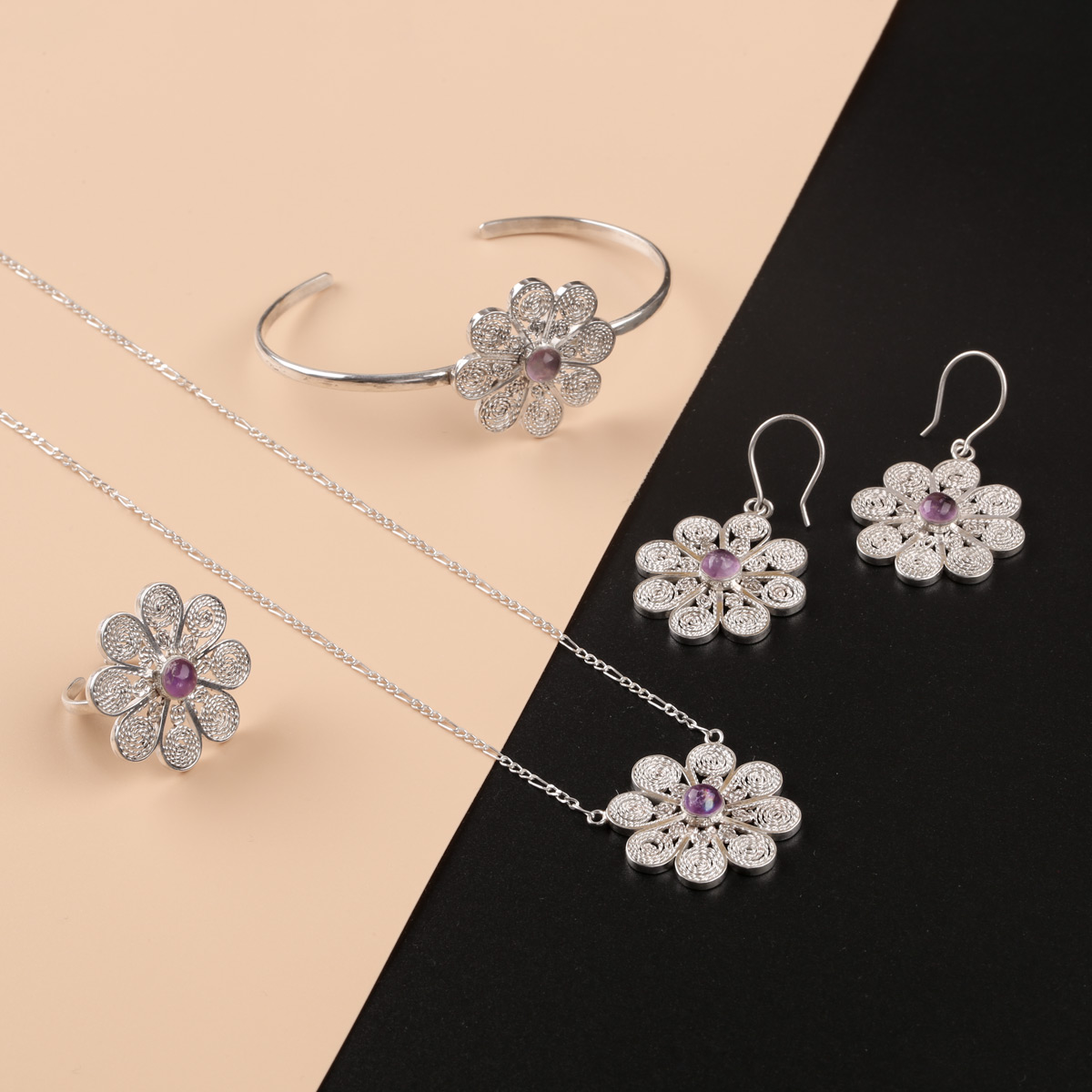 Florid Women Jewelry Set- Aseel
