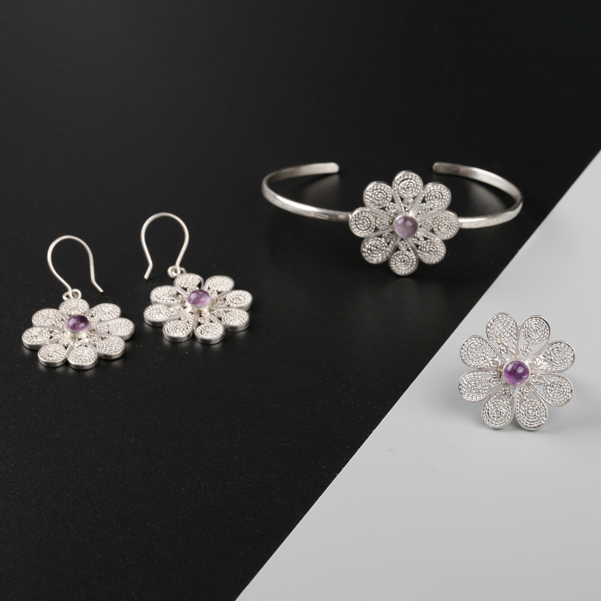 Florid Women Jewelry Set- Aseel