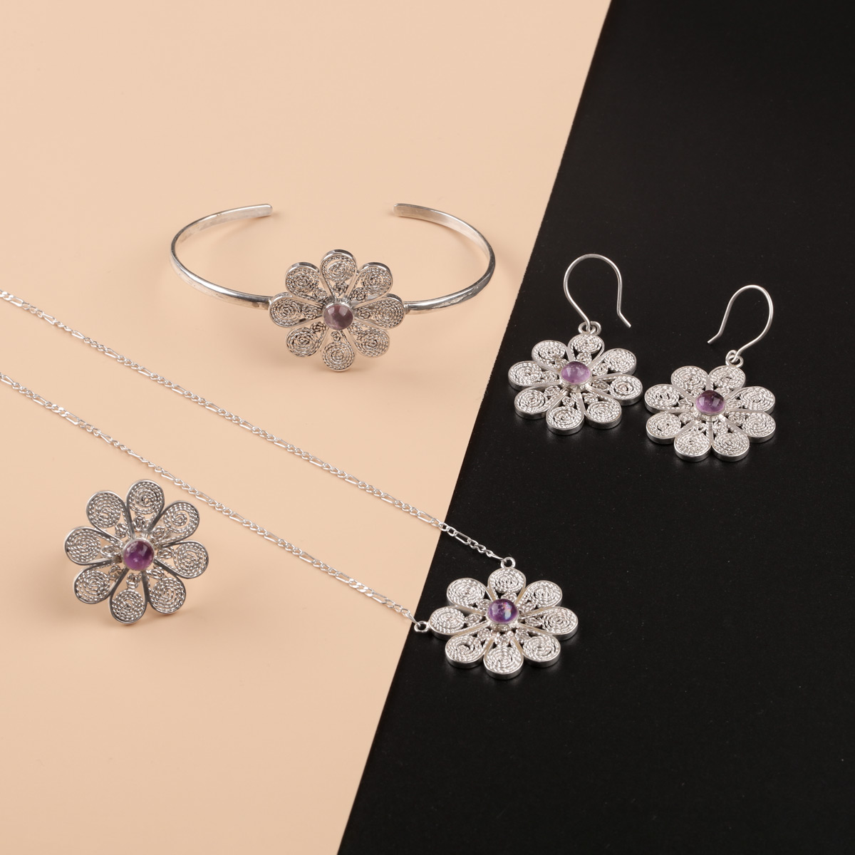 Florid Women Jewelry Set- Aseel