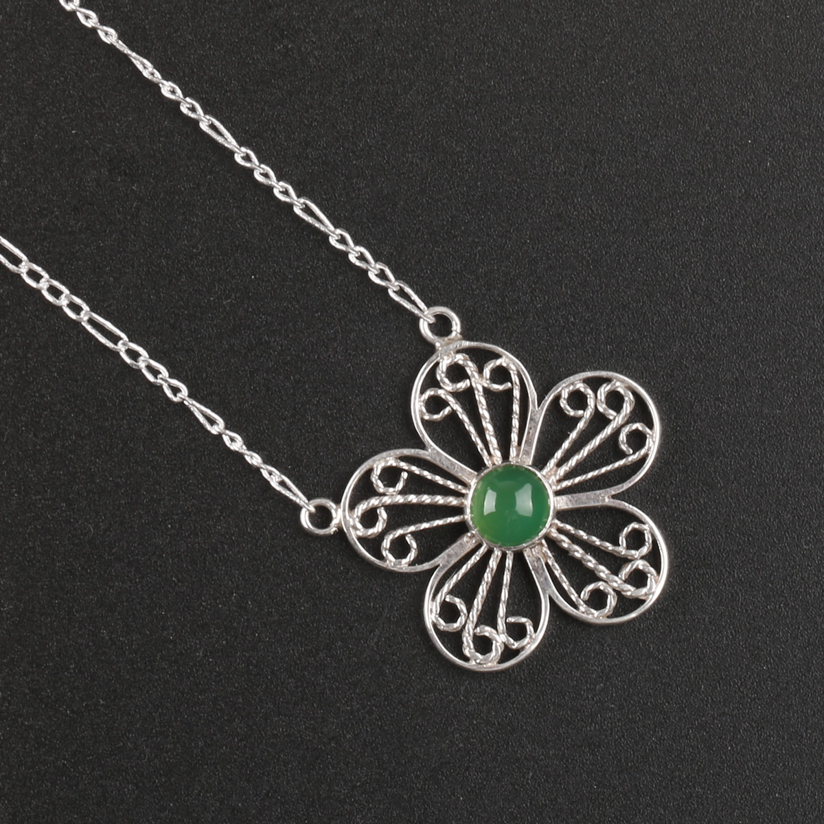 Green Agate Handmade Necklace| Afghan Women Necklace