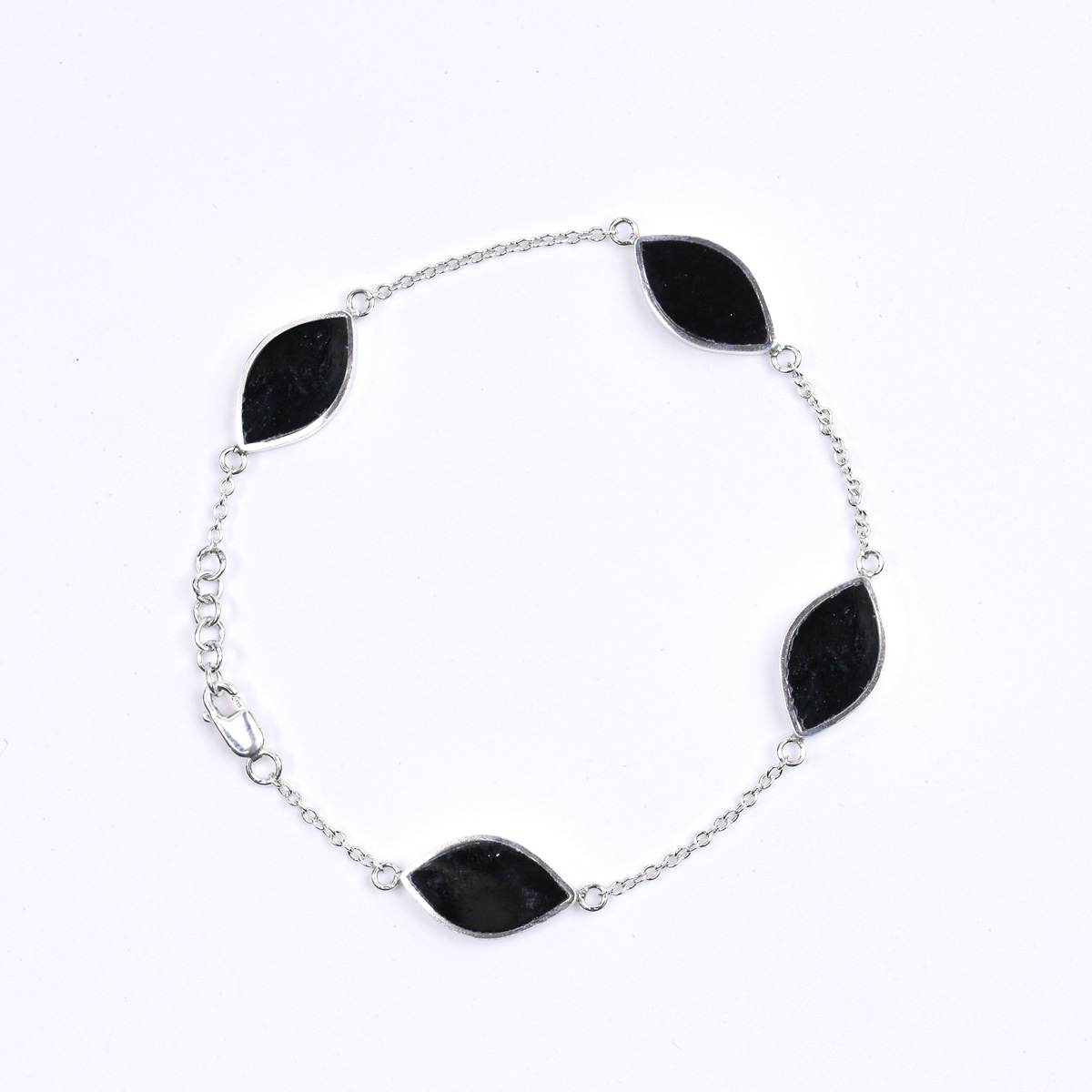 Minimal Agate Jewelry Set | Silver Lariat Necklace, Ring and Studs