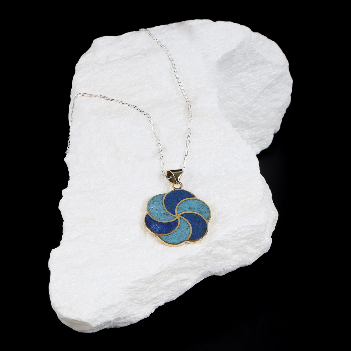 Necklace Lapis Lazuli, Turquoise Stone Afghanistan