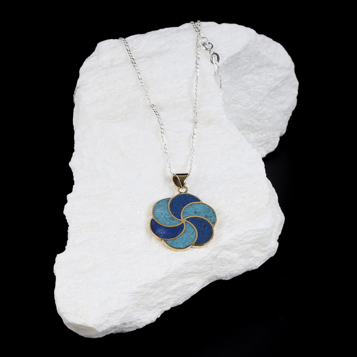 Necklace Lapis Lazuli, Turquoise Stone Afghanistan