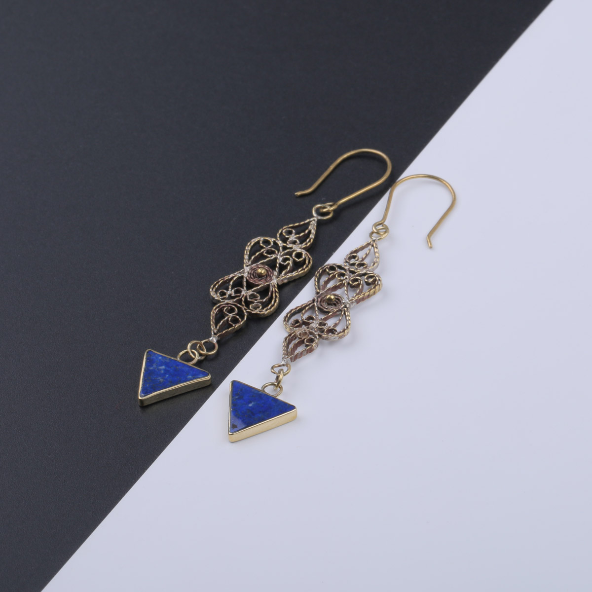 Malila Design Lapis Earrings | Shoulder Drop Earrings