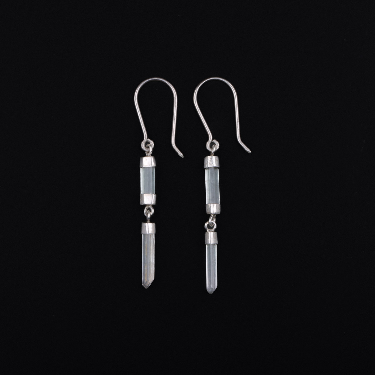 Turmaline Rough Necklace and Earrings | Charm Necklace With Hook Earrings