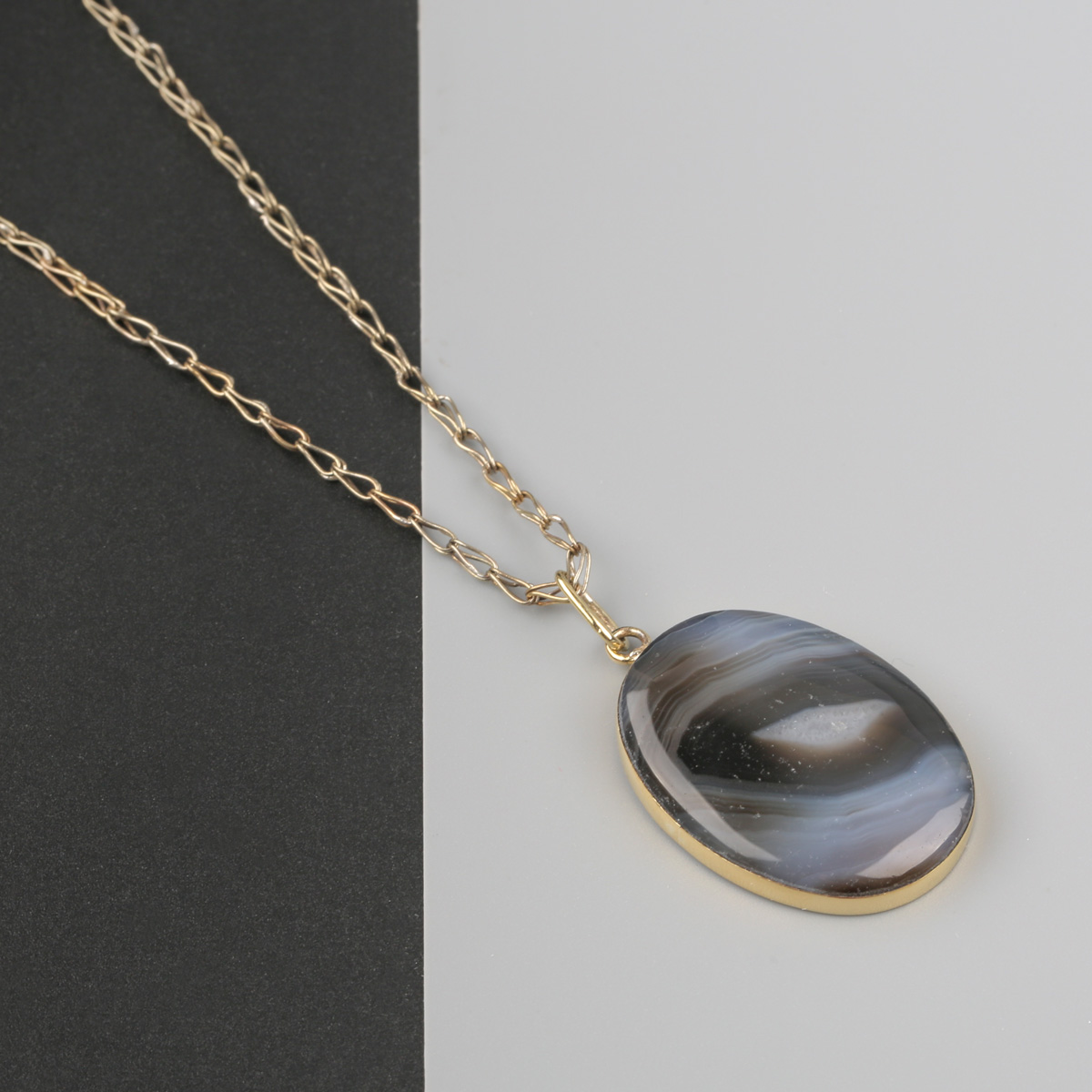 Smokey Agate Necklace | Drop Pendant