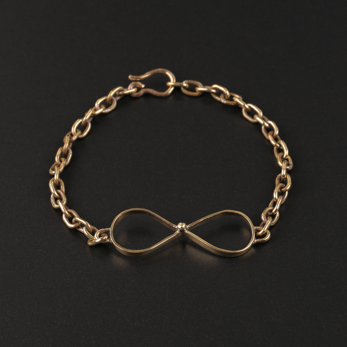 Bow Design Brass Bracelet | Golden Chain Bracelet