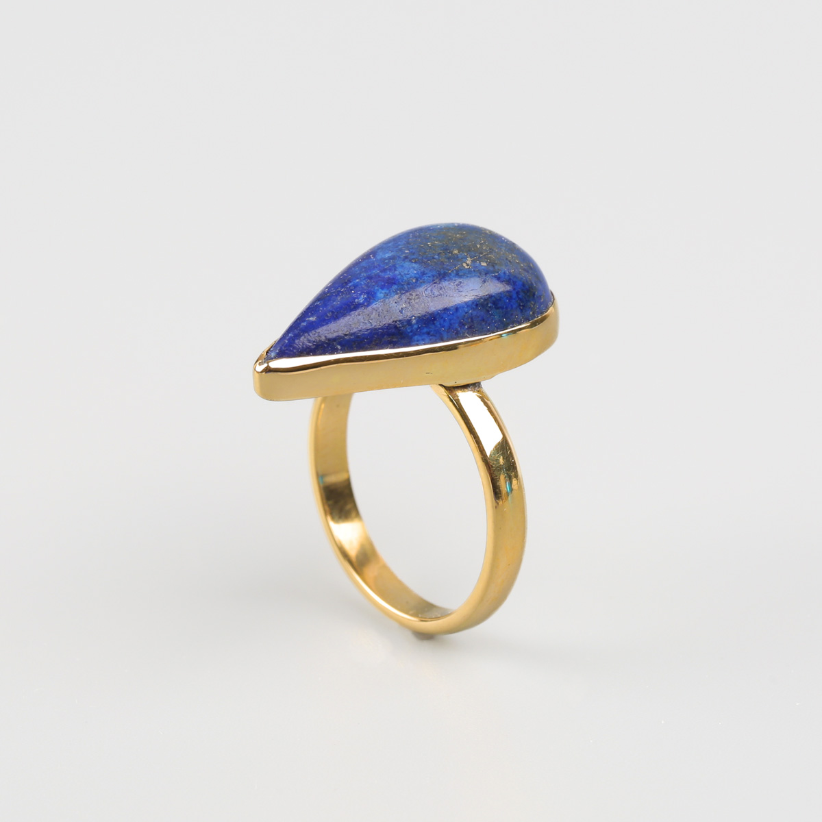 Water Drop Lapis Ring | Pear Shape Ring 