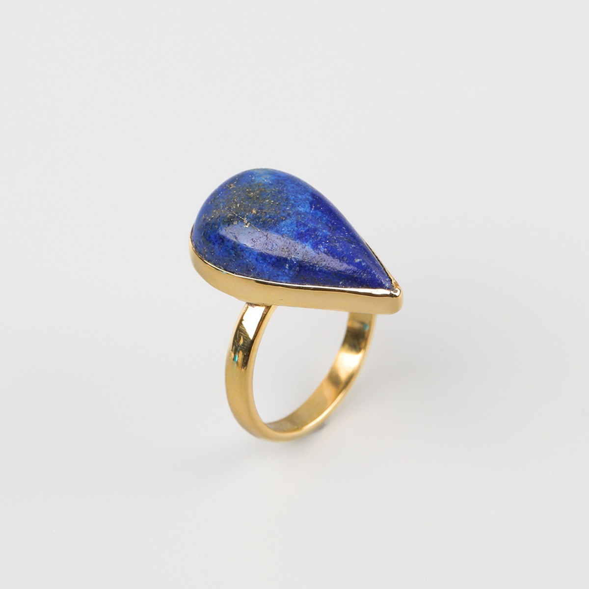 Water Drop Lapis Ring | Pear Shape Ring 
