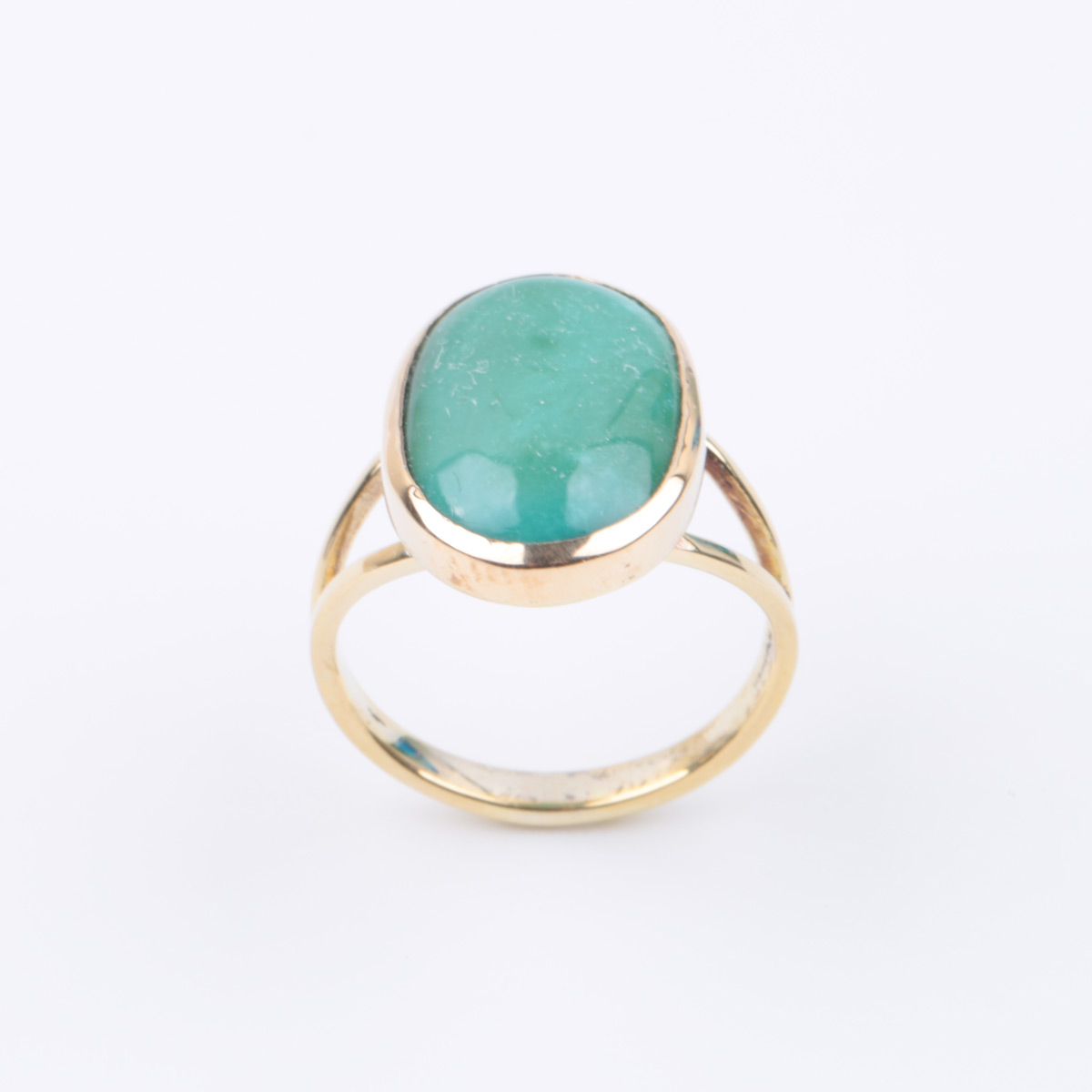 Turquoise Cut Ring | Brass Ring Handmade