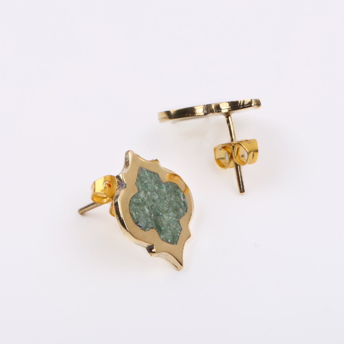 Bamyan Turquoise Studs | Gold Plated Studs