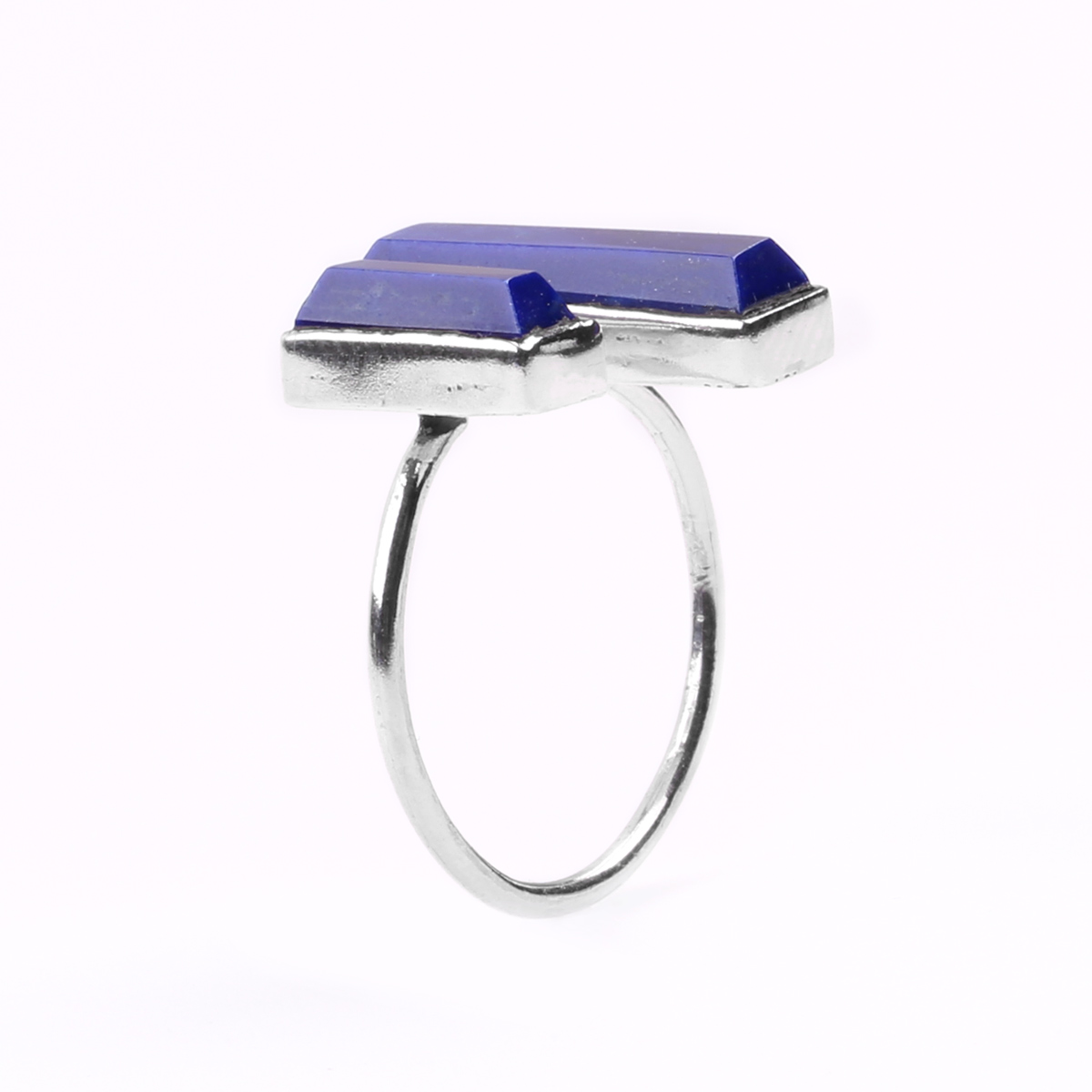 Lapis Lazuli Ring | Flat Stone Ring