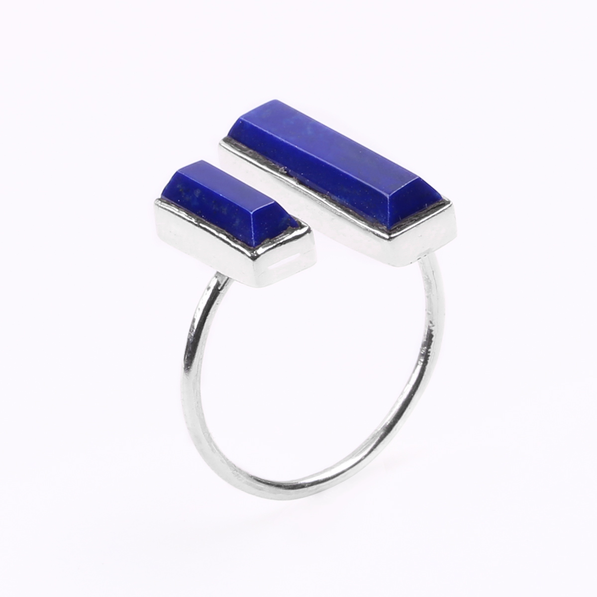 Lapis Lazuli Ring | Flat Stone Ring